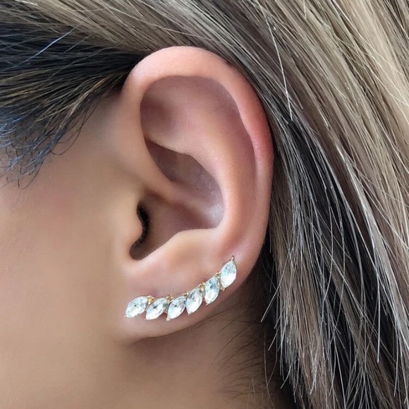 mam262 Jewelry - Gold Earring Crawler Set